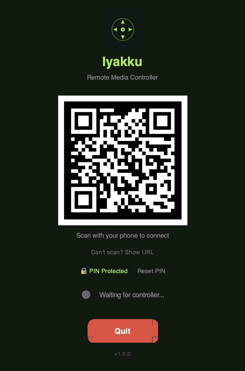 Iyakku launcher with QR code